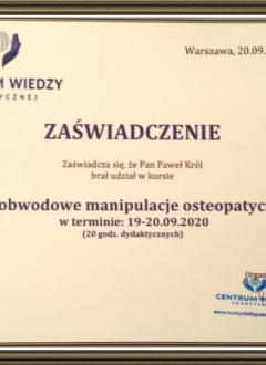 Stawy Obwodowe-Osteopatyczna diagnostyka i leczenie